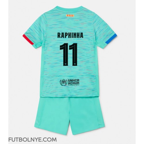 Camiseta Barcelona Raphinha Belloli #11 Tercera Equipación para niños 2023-24 manga corta (+ pantalones cortos)
